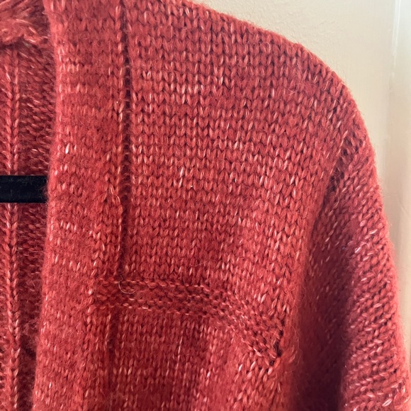 Brick red belted cardigan - Picture 2 of 2